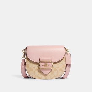 NWT Coach Outlet Morgan Saddle Bag In Signature Canvas
